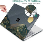 Mektron Case for 13.5" Microsoft Surface Laptop 5/4/3 with Metal Palm Rest Model 1951/1868, 2019/2021/2022 Release Plastic Hard Shell Cover with Screen Protector, Abstract Mountain C112 - Image 5