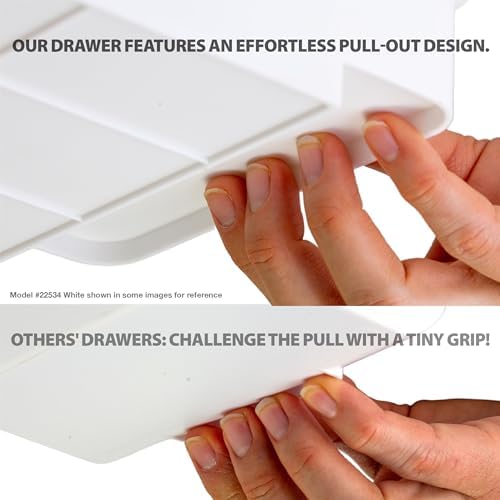 Officemate Large Self-Adhesive Under Desk Drawer, Black, 12.5" x 10.75" x 1.875" (22552) - Image 4