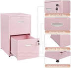Polup 2 Drawer File Cabinet with Lock, Metal Filing Cabinet for Home Office - Image 5