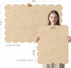 Scalloped Bulletin Board 48x36 inches, Decorative Felt Pin Board for Wall - Image 2