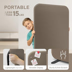 DECOLAB Standing Room Partition, Portable Wall Panel, 29"x65", Taupe - Image 4