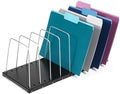 Huron Steel Wire Adjustable Vertical 8-Slot Desk File BinderOrganizer Storage by Huron