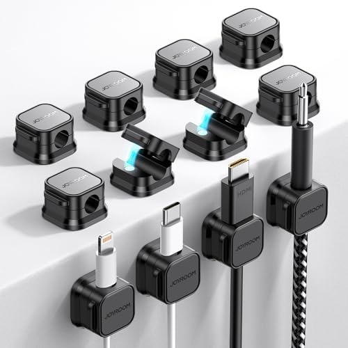 JOYROOM 12 Pack Magnetic Cable Clip Cord Organizer Adhesive Wire Management by JOYROOM
