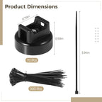 Magnetic Cable Zip Tie Mounts, 70 Pcs Magnet Bases with 300 Pcs Cable Ties, Multipurpose Wire Management Organizer for Desk PC Home Office, Adhesive-Free Cable Clips Holder - Image 4