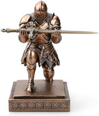Medieval Warrior Knight Pen Holder Fun Desk Accessories Paperweight Copper - Image 3