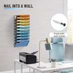 SUPEASY 10-Tier Hanging Wall File Organizer with Hooks, 2 Pack - Image 5