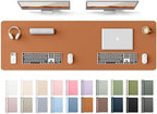 YSAGi Leather Desk Protector, Office Mat, Large Mouse Mat, Non-Slip PU Leather Blotter, Laptop Desk Mat, Waterproof Writing Pad for Office and Home(Brown, 63" x 17.2") by YSAGi