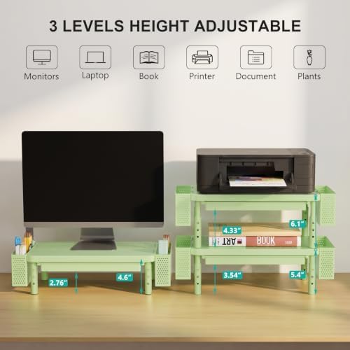 WALI Computer Monitor Stand with Storage and Pen Holder - Image 2