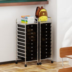 Giantex Rolling Storage Cart with 10 Drawers, Utility Cart with Tabletop, Drawer Organizer with Wheels for Craft Art Paper Tool, Mobile Organization & Sorting for Office Home School School Supplies - Image 4