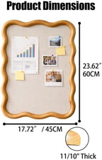Wavy Linen Cork Memo Board, 17.7" x 23.6" - Image 2