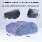 Foot Rest Under Desk for Office, Ergonomic Footrest, 2 Height Levels, Rocking Foot Stool Under Desk, Comfortable Foam Desk Foot Rest for Home Office, Gaming and Work (Denim Blue) - Image 3