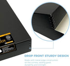 Lineco Museum Archival Storage Box, Drop Front, 13.75x19.75x3 in, Black - Image 4
