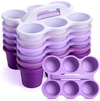 Suclain 6 Pcs Plastic Caddy Organizer with Handle Classroom, Purple by Suclain