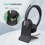Yealink BH70 with Stand, Wireless Teams Headset with AI Mic Flip-to-Mute - Image 2