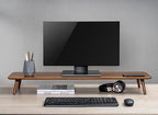Desk Shelf for Top of Desk (Mahogany) Mid Century Modern Monitor Stand (39.37 × 9.45 × 4.72 inches) - Image 2