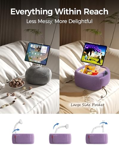 LULULOOK Tablet Pillow Stand for Kindle/iPad, Kindle Holder for Bed, Purple - Image 2