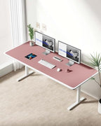 YSAGi Leather Desk Protector, Office Mat, Large Mouse Mat, Non-Slip PU Leather Blotter, Laptop Desk Mat, Waterproof Writing Pad for Office and Home(Pale Mauve, 63" x 24") - Image 3