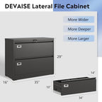 DEVAISE 2 Drawer Lateral File Cabinet, Assembly Required - Image 3