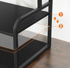 HOOBRO Printer Stand, 3-Tier Desktop Printer Table, Under Desk Printer Storage Office Organizer, Storage Rack with Adjustable Shelf, for Home Office, Kitchen, Living Room, Black BB06PS01 - Image 7