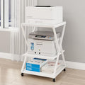 Natwind 3 Tier Large Printer Table, 19.7"x19.7", Height Adjustable,White by Natwind