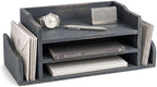 Wood Desk Organizer: File Organizer for Office Desk & Classroom, Royal Blue by REBEEVISION