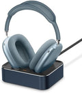 Headphone Charging Station for AirPods Max 1 & 2 - Magnetic Charger Dock with Lightning & USB-C Connectors, LED Indicator, Easy Drop-in Charging (Navy) by vawvva