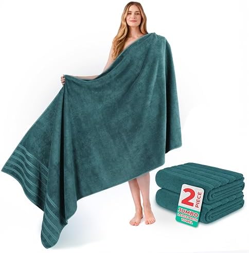 American Soft Linen 100% Cotton Luxury Turkish Towels, 2PC 35x70 Bath Sheet by AmericanSoftLinen
