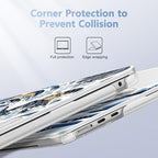 Case for 2026/2025/2024/2023 MacBook Air 15-inch Laptop Release M5 A3448 /M4 A3241 /M3 A3114 /M2 A2941, Stylish Protective Hard Shell Cover for MacBook Air 15.3 inch, Wave Illustration - Image 3