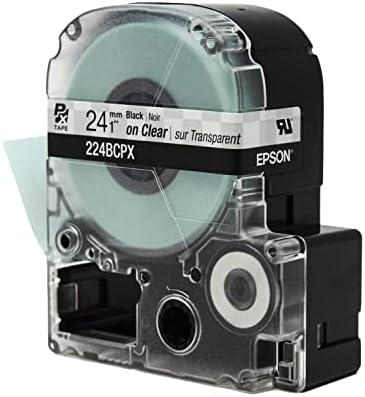 Epson LABELWORKS 224BCPX Label Tape - Black on Clear - 1" (24mm), 30ft - Image 3