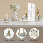 Book Ends for Shelves to Hold Books,Heavy Duty Thinker Abstract Statue - Image 2