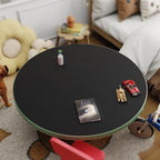 Vyaaa Round Table Pad, 42 Inch Large PU Leather Table Cloth, Cuttable Round Table Protector - Cut to Fit 35” to 42” Dining Table, Desk, Coffee Table, Kitchen Office Table (Black) - Image 5