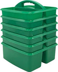 Teacher Created Resources Green Portable Plastic Storage Caddy 6-Pack for Classrooms, Kids Room, and Office Organization, 3 Compartment by TeacherCreatedResourcesOS