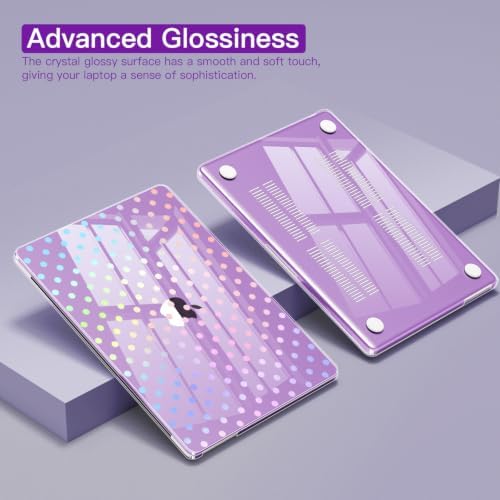 CISSOOK Case for 2022-2026 MacBook Air 15 inch M2 M3 M4 M5 Polka Dot - Image 2