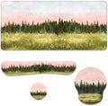 Forest Meadow Desk Mat Set Watercolor Pine Landscape Large Mouse Pad with Wrist Rest 4in1 Desk Mat for Desktop Ergonomic Computer Desk Arm Wrist Anti-Slip Computer Ergonomic Mouse Pad Office Gaming by Unknown