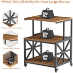 GreenForest Large Printer Stand with Wheels, 23.6"x18.9" Printer Table - Image 6