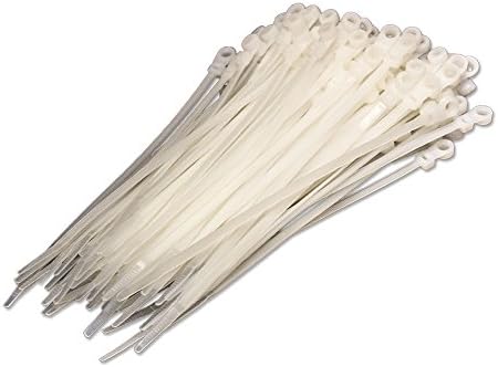 NavePoint 8 Inch Mount Head Screw Cable Wire Zip Tie 50 lbs Natural White 1000 Pack Lot Pcs - Image 3