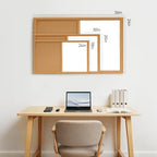 ARCOBIS Cork Board White Board Combo with MDF Wood Frame - Image 7