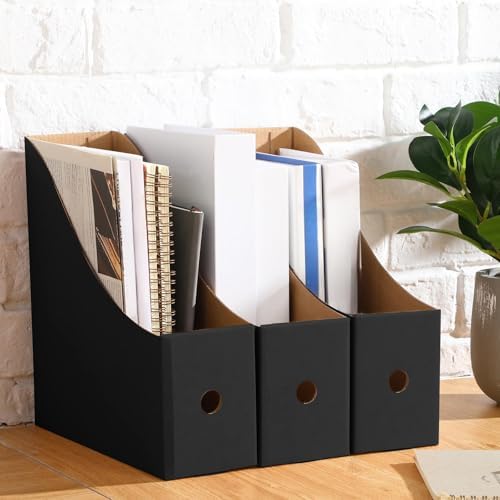 Thenshop 24 Pcs Magazine Files Cardboard Holders,Classic,Black - Image 6