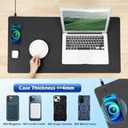 Wireless Charging Desk Mat,Mouse Pad, Black-L, 32 * 16inch - Image 5