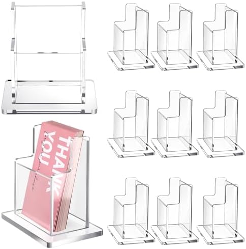 Gerrii 10 Pack Acrylic Business Card Holder Clear,Vertical by Gerrii