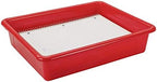 Storex Letter Size Flat Storage Tray – Organizer Bin for Classroom, Office and Home, Red, 5-Pack (62518U05C) , 10 x 13 x 3 Inches - Image 5