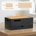 Homde Office Charging Station Organizer: 2 Layer Charger Holder (Black) - Image 3