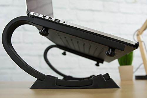 VIVO Black Fully Adjustable Curved Laptop, Notebook and Monitor Riser Stand STAND-V001N - Image 6