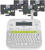 Brother P-Touch, PTD210, Easy-to-Use Label Maker Bundle (4 Label Tapes Included), White, Small by Unknown