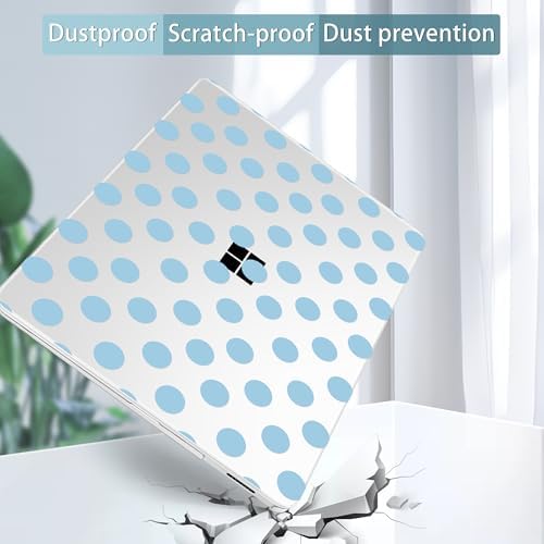 Case for Surface Laptop 8 2026/7 2024 13.8", Blue Polka Dots - Image 6