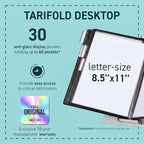 Tarifold Desktop Reference Display System, 30 Pockets, Expandable, Black - Image 2