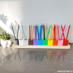 Montessori Crayon Holder for Kids - Craft Supply Organizer - Classroom Storage Caddy Case - Perfect for Colored Pencils [Crayons or Pencils NOT Included] (Standard) - Image 4