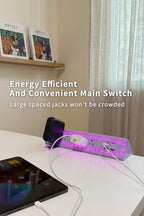 Desk Clamp Power Strip with Nightlight, 40W Fast Charging, 6FT Extension Cord, 4x20W USB-C & 2 USB Ports, 5 AC Outlets, Fits 1.69-Inch Table Edges - Image 5