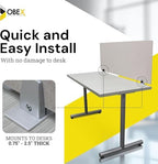 OBEX Panel Desk Mounted PET Privacy Screen, 24" x 66", Sand - Image 2