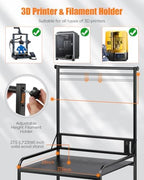 AHOWPD 3D Printer Stand with Filament Storage, Sturdy Heavy Duty Workbench - Image 3